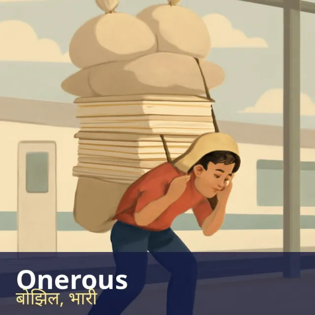 Onerous - Involving heavy effort, duty or expense; burdensome.