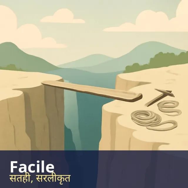 Facile - Too simple to be convincing; achieved too easily and without depth.
