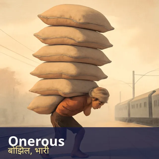 Onerous - Involving a heavy burden of work, cost or responsibility.