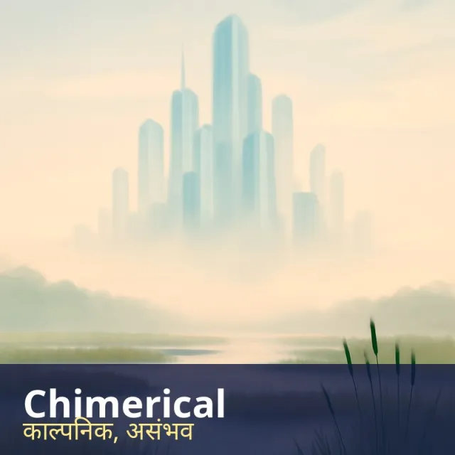 Chimerical - Imaginary and impossible; based on wild fancy rather than reality.
