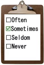 Off and on - Sometimes; Occasionally
