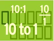 In proportion to - In the ratio of