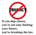 To play truant - To run away from the class or work