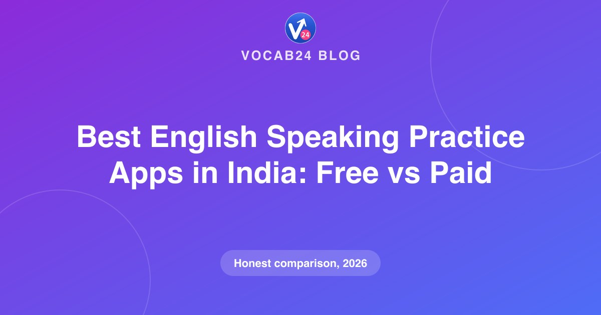 Best English Speaking Practice Apps in India (2026): Free vs Paid, Honest Comparison
