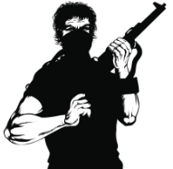 Insurgent - A person fighting against a government or invading force; a rebel or revolutionary.