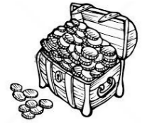 Coffers - A strongbox or small chest for holding valuables.
