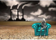 Dystopian  - Relating to or denoting an imagined place or state in which everything is unpleasant or bad, typically a totalitarian or environmentally degraded one.