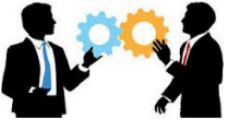 Collaborate  - Work jointly on an activity or project./ cooperate traitorously with an enemy.