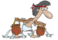 Drudgery  - Hard menial or dull work/ exhausting work.