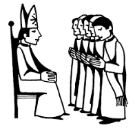 Ordain - Confer holy orders on/ to establish or order by appointment, decree, or law.