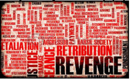 Retribution - Something given or exacted in recompense/ punishment imposed (as on a convicted criminal) for purposes of repayment or revenge for the wrong committed