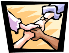 Coalition  - A temporary alliance for combined action, especially of political parties forming a government/a body formed by the coalescing of originally distinct elements.