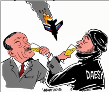 Complicit - Involved with others in an activity that is unlawful or morally wrong.