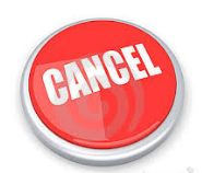Abort  - To terminate a procedure prematurely /bring to a premature end because of a problem or fault.