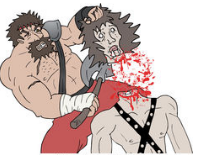 Butcher  - Kill (a person or people) indiscriminately or brutally.