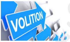 Volition  - (The faculty or power of using one's will.)