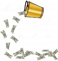 Fritter away  - (To squander or disperse/ To waste something foolishly)