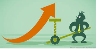 Ratchet up  - (To cause something to increase in increments:)