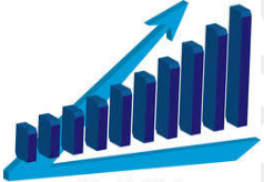 Accrete  - (Grow by accumulation or coalescence.)