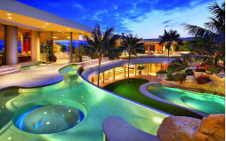 Plush  - (Richly luxurious and expensive.)