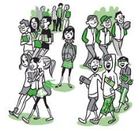Clique  - (A small close-knit group of people who do not readily allow others to join them.)