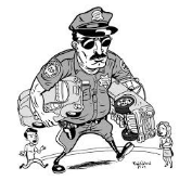 Confiscate  - Take or seize (someone's property) with authority.