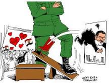 Subversive  - (Seeking or intended to subvert an established system or institution.)