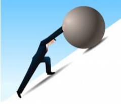 Persisting  - (Continue firmly or obstinately in an opinion or a course of action in spite of difficulty, opposition, or failure.)