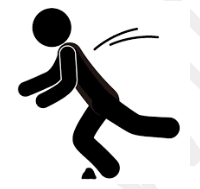 Stagger  - (Move unsteadily, as if about to fall.)