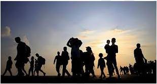 Diaspora  - (A group of people who live outside the area in which they had lived for a long time or in which their ancestors lived)