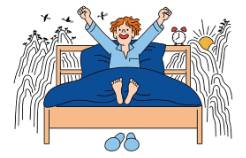 Ensconce  - (Establish or settle (someone) in a comfortable, safe, or secret place.)