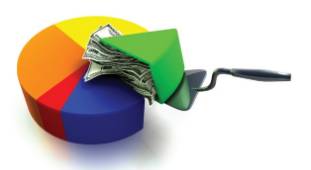 A share of the pie - A share of something such as money, profits etc.