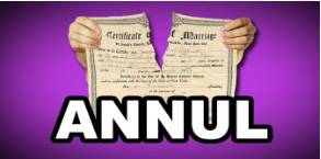 Annul  - To officially announce that something such as a law, agreement, or marriage no longer exists: