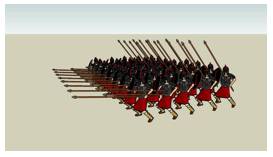 Phalanx  - A body of troops (or police officers) standing or moving in close formation.
