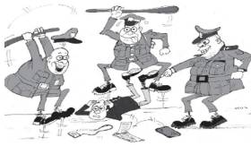 Anomie  - A state of no moral or social principles in a person or in society.