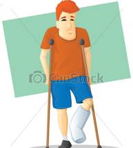 Hobble  - Walk in an awkward way, typically, because of pain from an injury.