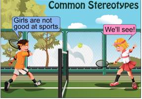 Stereotype  - A fixed general image or set of characteristics representing a particular type of person or thing, but which may not be true in reality.