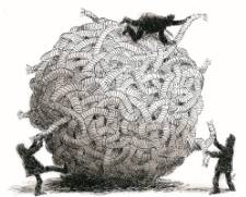 Imbroglio  - An unwanted, difficult, and confusing situation, full of trouble and problems: