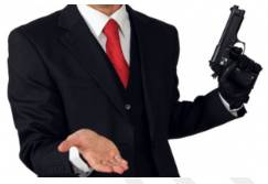 Extortion  - The practice of obtaining something, especially money, through force or threats.
