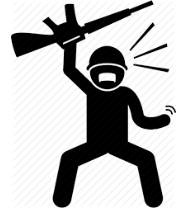 Belligerence  - Unfriendly and aggressive feelings or behaviour.