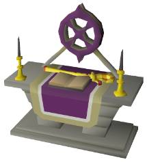 Altar  - A type of table used in ceremonies in a Christian church or in other religious buildings.