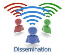 Dissemination  - The act of spreading something, especially information, widely.