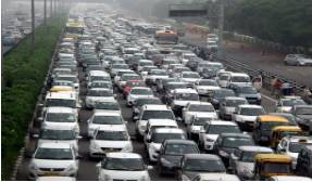 Gridlock  - A situation of very severe traffic congestion.