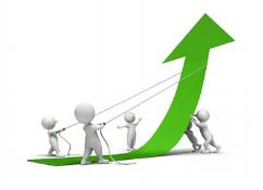 Uptick  - A small increase or slight upward trend.