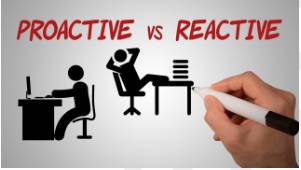 Proactive  - (of a person or action) creating or controlling a situation rather than just responding to it after it has happened.