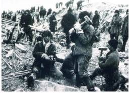 Gulag  - A prison camp where conditions are extremely bad and the prisoners are forced to work very hard.