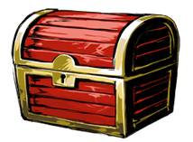 Coffer  - A box for holding money or other valuable things.