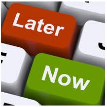 Defer  - Put off (an action or event) to a later time;
