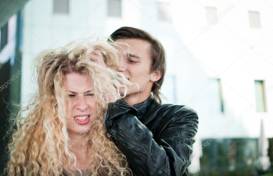 Ruffle  - Disorder or disarrange (someone's hair), typically by running one's hands through it.