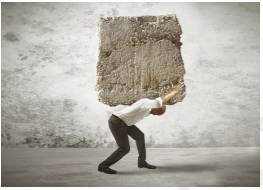 Saddle with  - Burden (someone) with an onerous responsibility or task.
